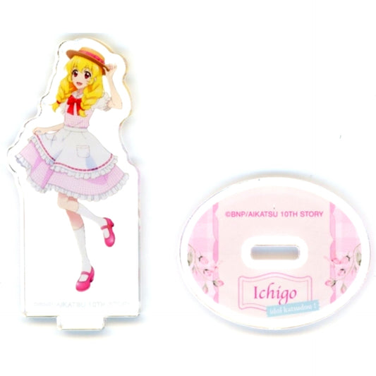 Ichigo Hoshimiya Aikatsu! 10th STORY Starway to the Future Animate Fair in 2025 Country Dress Ver. Illustration Trading Acrylic Stand [USED]