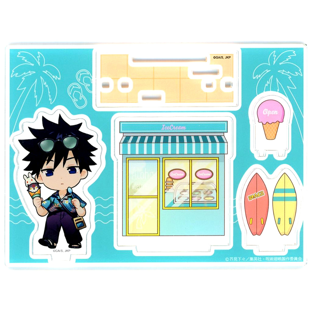 Megumi Fushiguro A. Ice Jujutsu Kaisen Acrylic Diorama Marukuji Aloha Vibes Great Fortune 02 [USED]