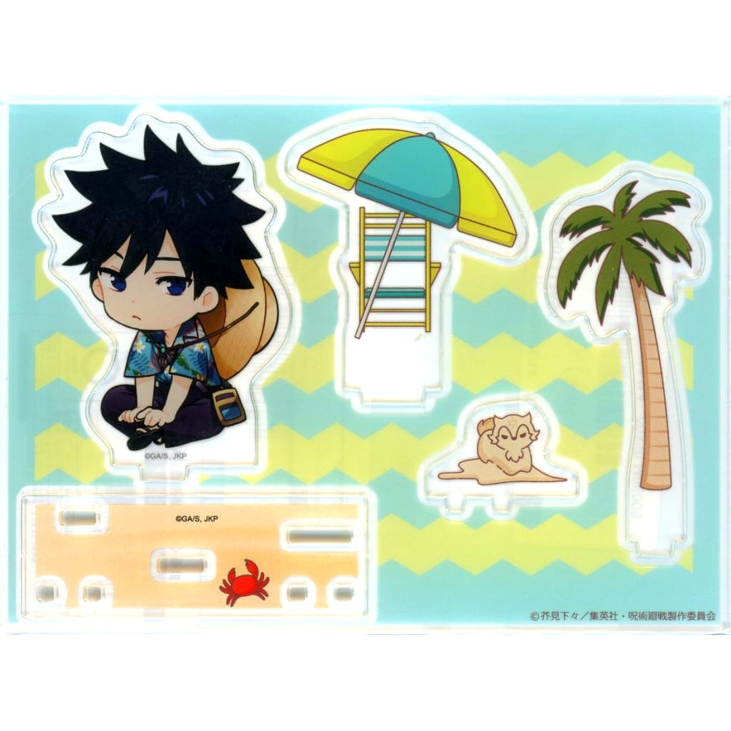 B. Megumi Fushiguro - Straw Hat Acrylic Diorama Marukuji Jujutsu Kaisen Aloha vibes Daikichi 07 [USED]