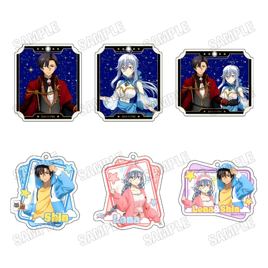 Set of 6 86 EIGHTY-SIX Drawn Acrylic Keychain Collection [USED]