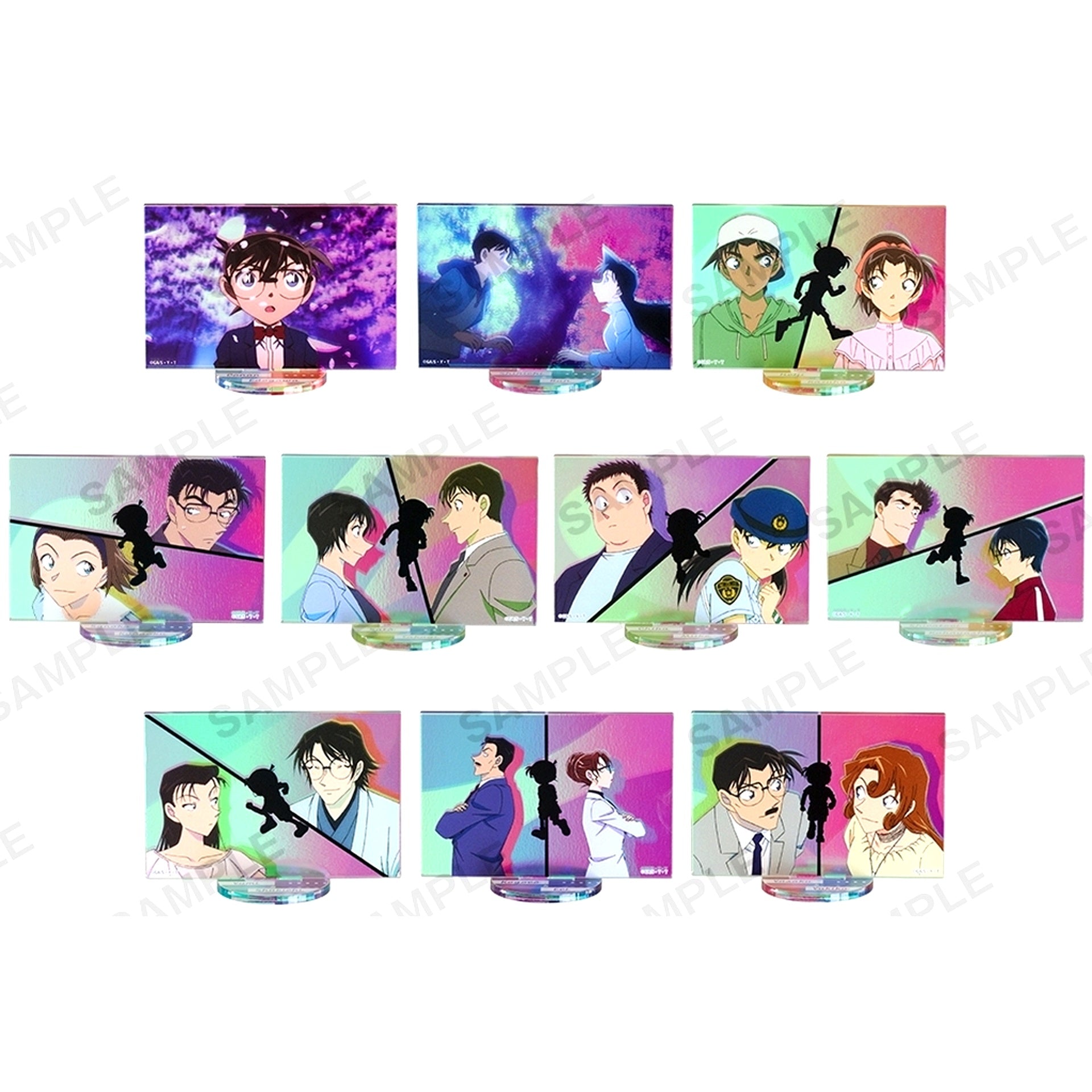 Set of 10 Detective Conan Romance Aurora Ver. Trading Acrylic Stand [USED]