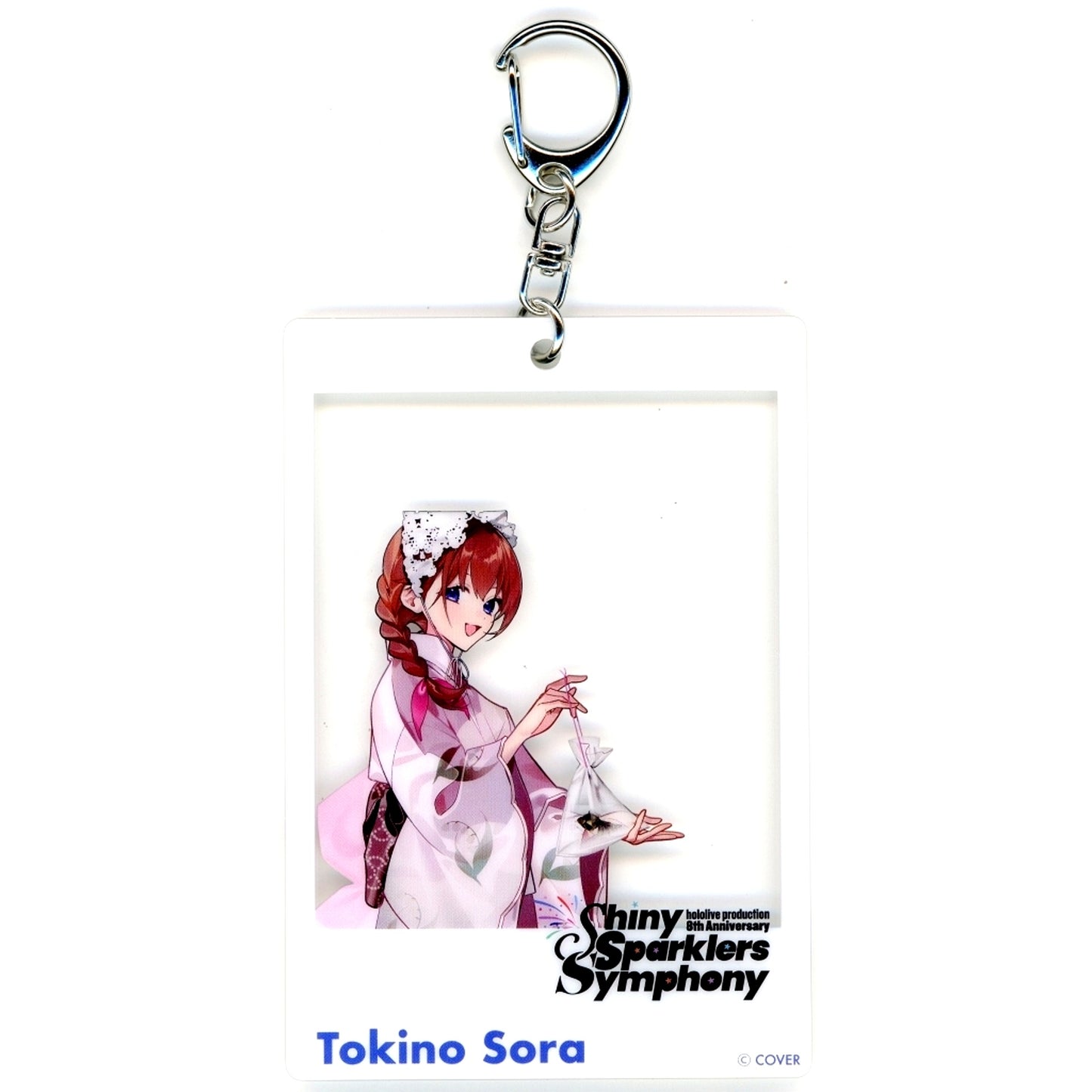 Tokino Sora hololive production Holo Hanabi 8th Anniversary Fireworks Shiny Sparklers Symphony Instant Photo Style Keychain [USED]