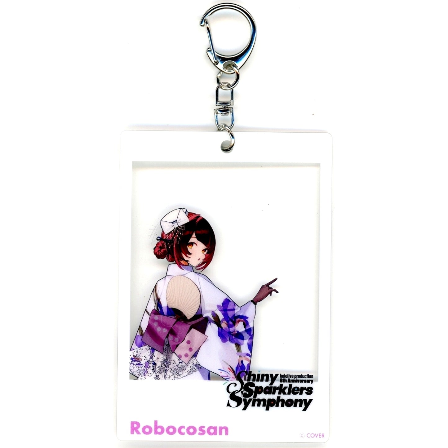 Robocosan hololive production Holo Hanabi 8th Anniversary Fireworks Shiny Sparklers Symphony Instant Photo Style Keychain [USED]
