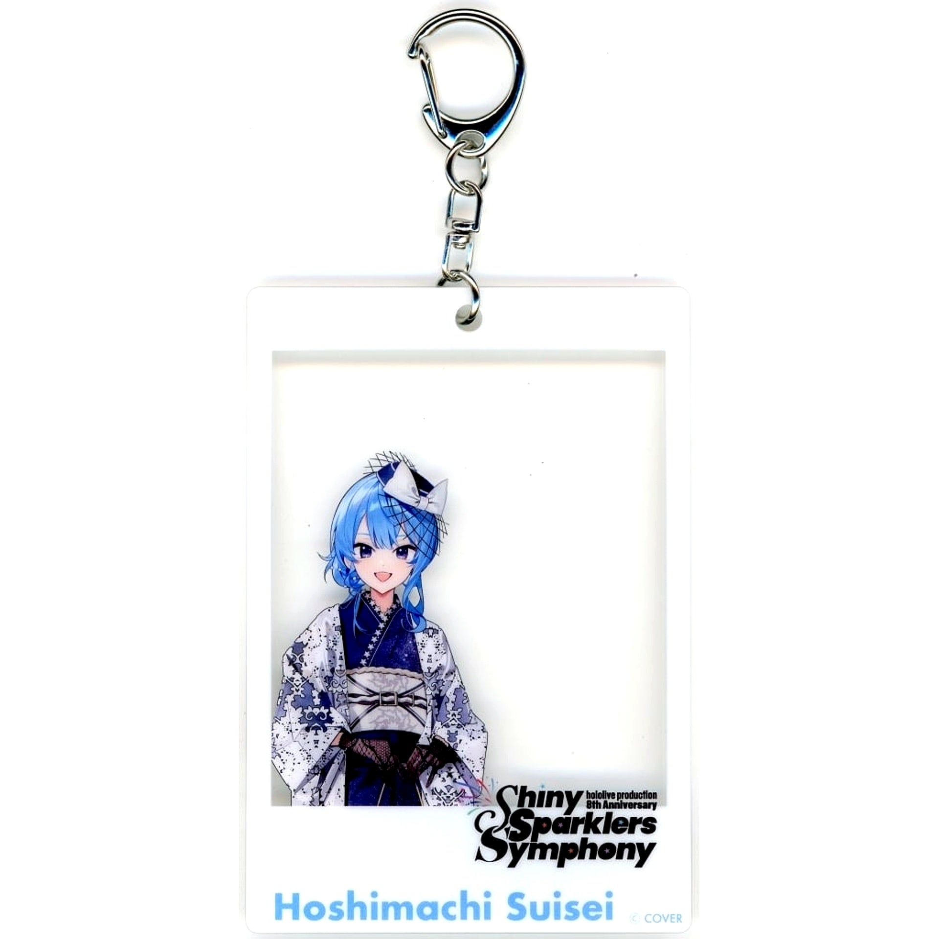 Hoshimachi Suisei Virtual YouTuber Hololive Cheki Style Keychain Holo Hanabi hololive production 8th Anniversary Fireworks Shiny Sparklers Symphony [USED]