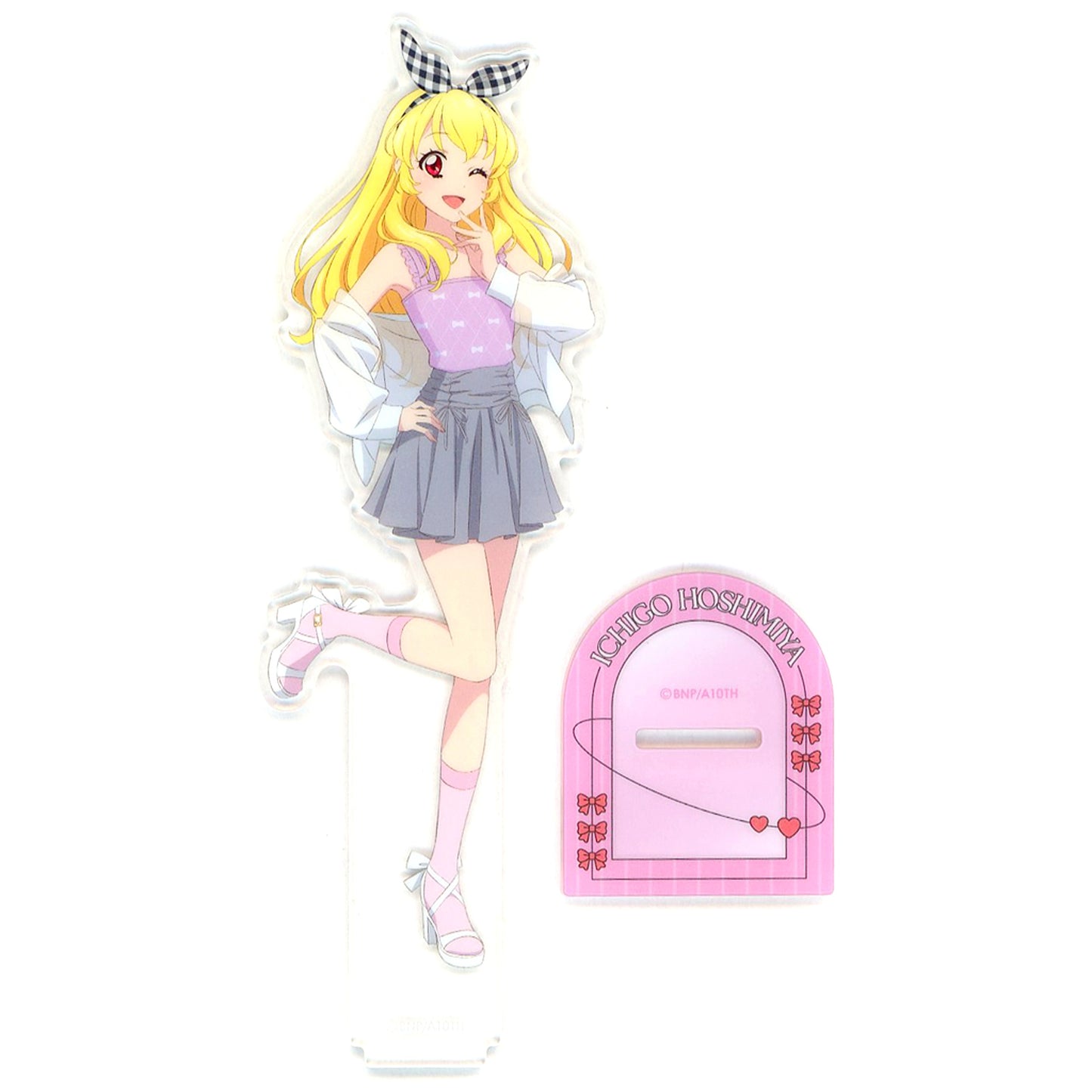 Ichigo Hoshimiya Link Ribbon Acrylic Stand Aikatsu! 10th STORY STARWAY to the Future [USED]
