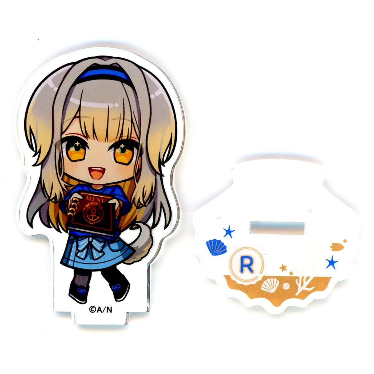 Shioriha Ruri Virtual YouTuber Nijisanji Mini Character Trading Acrylic Stand Beach House Ver. NIJISANJI x SWEETS PARADISE Vol. 12 in Beach House [USED]