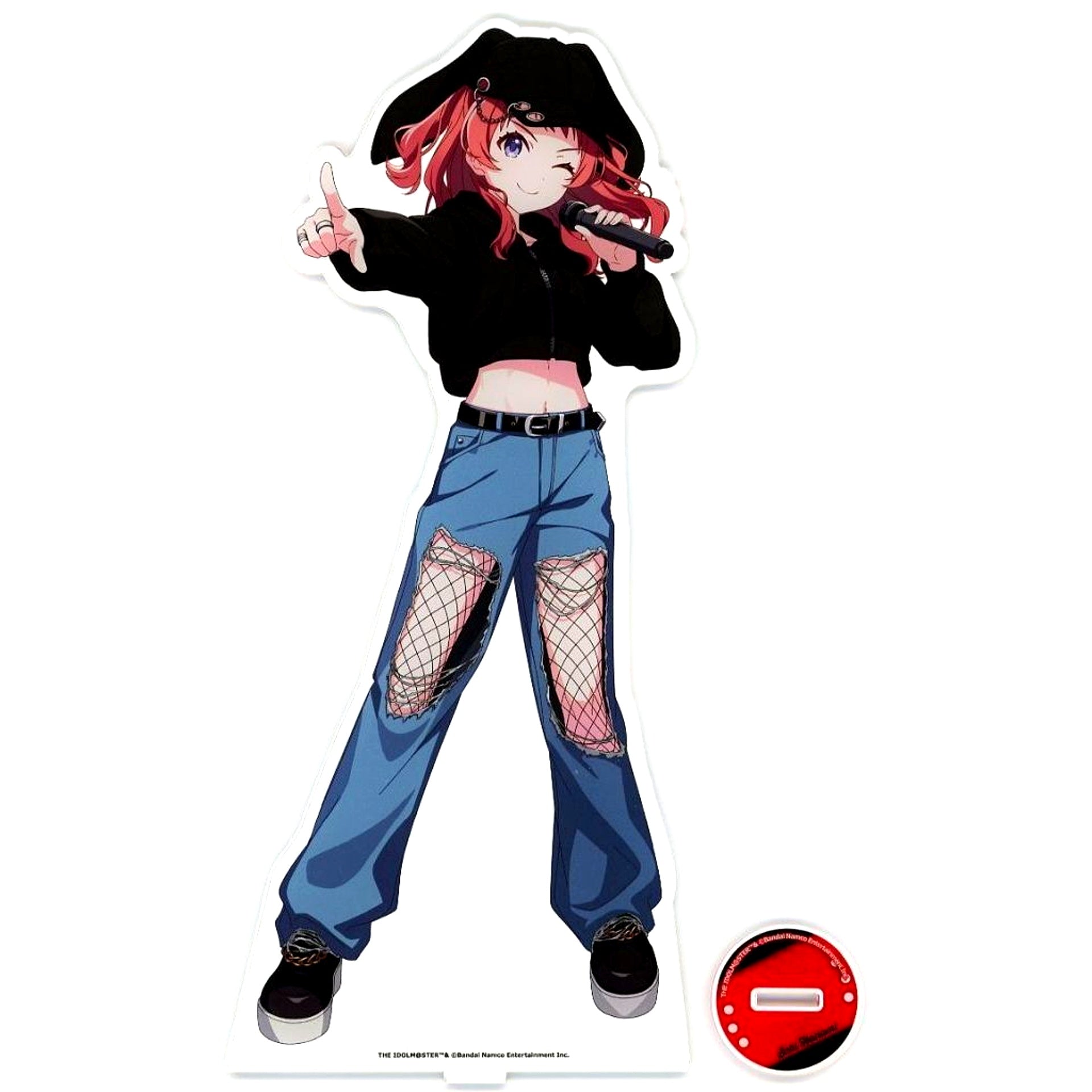 Saki Hanami BIG Acrylic Stand Gakuen Idolmaster x Karaoke no Tetsujin Vol. 2 Mail Order Limited [USED]