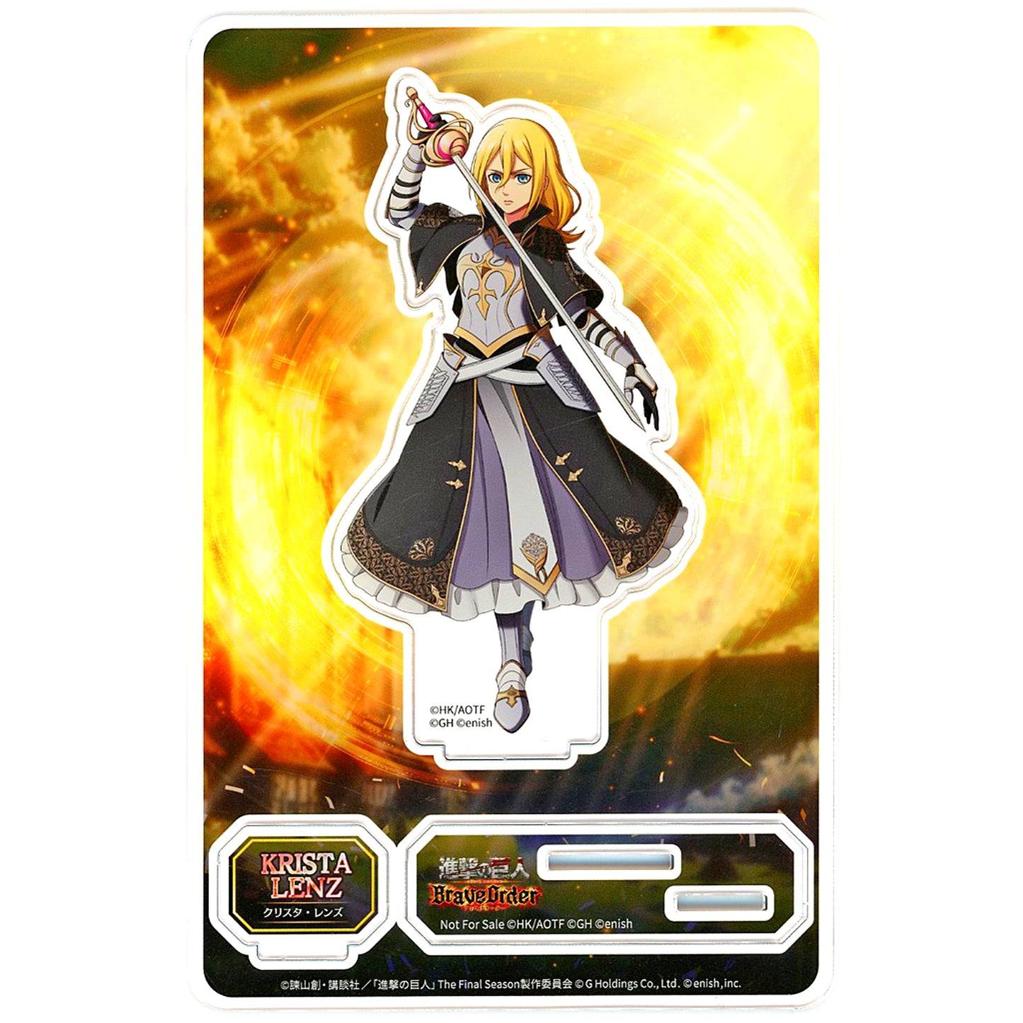 Krista Lenz Flash Knight Attack on Titan Brave Order Great Advance Goods Campaign Winning Item Acrylic Stand [USED]