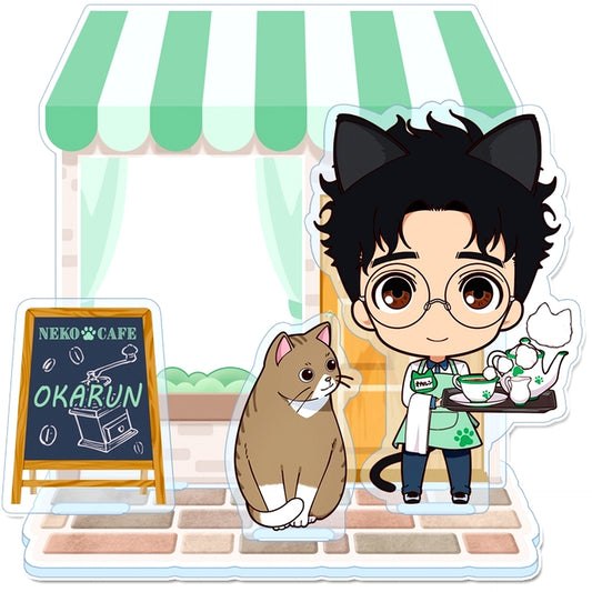 Ken Takakura (Okarun) (Cat Cafe) Puchichoko Mini Acrylic Diorama Dandadan [USED]