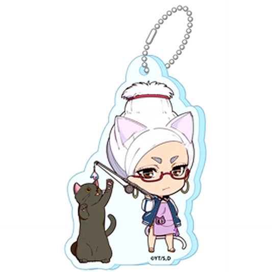 Dandadan Seiko Ayase Die-cut Petit Choco Trading Acrylic Keychain Cat Cafe [USED]