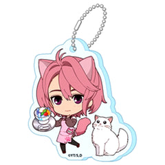 Dandadan Aira Shiratori Die-cut Petit Choco Trading Acrylic Keychain Cat Cafe [USED]
