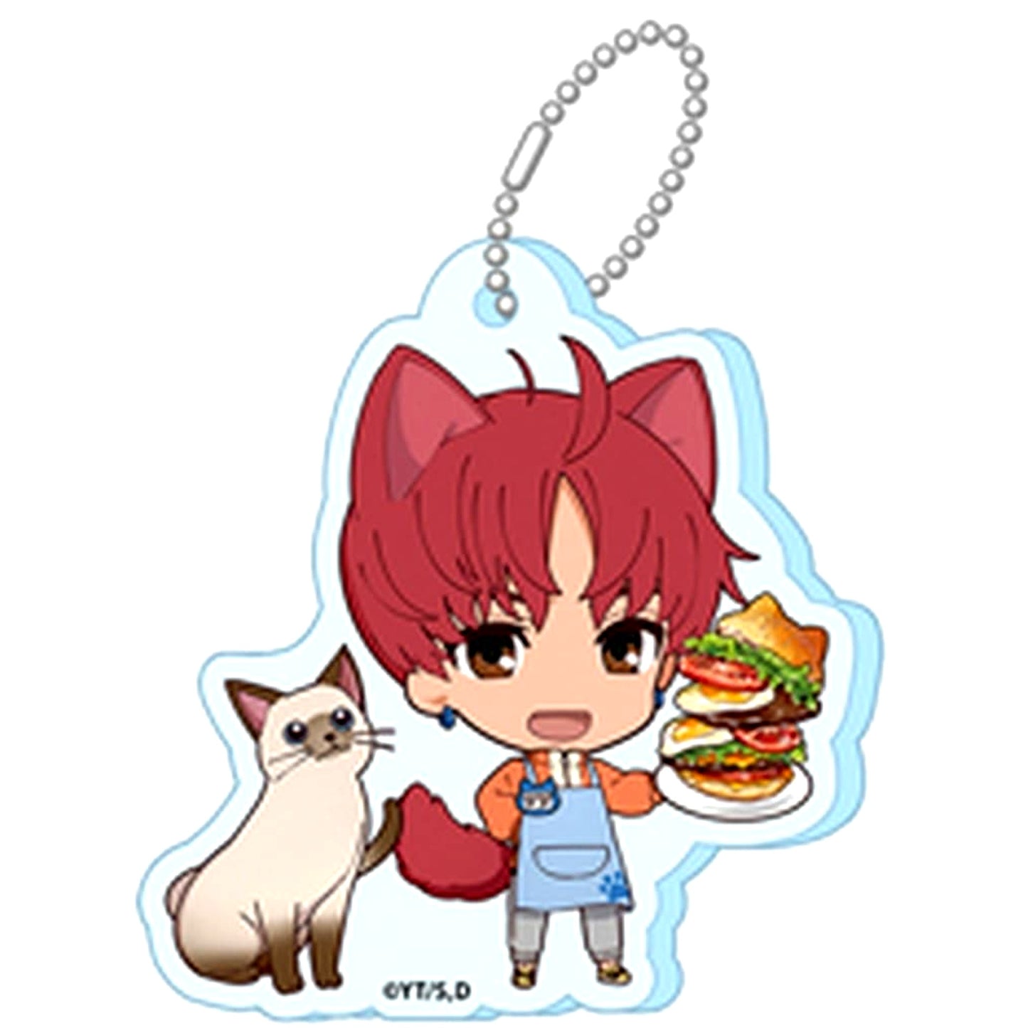 Dandadan Jin Enjoji Jiji Die-cut Petit Choco Trading Acrylic Keychain Cat Cafe [USED]