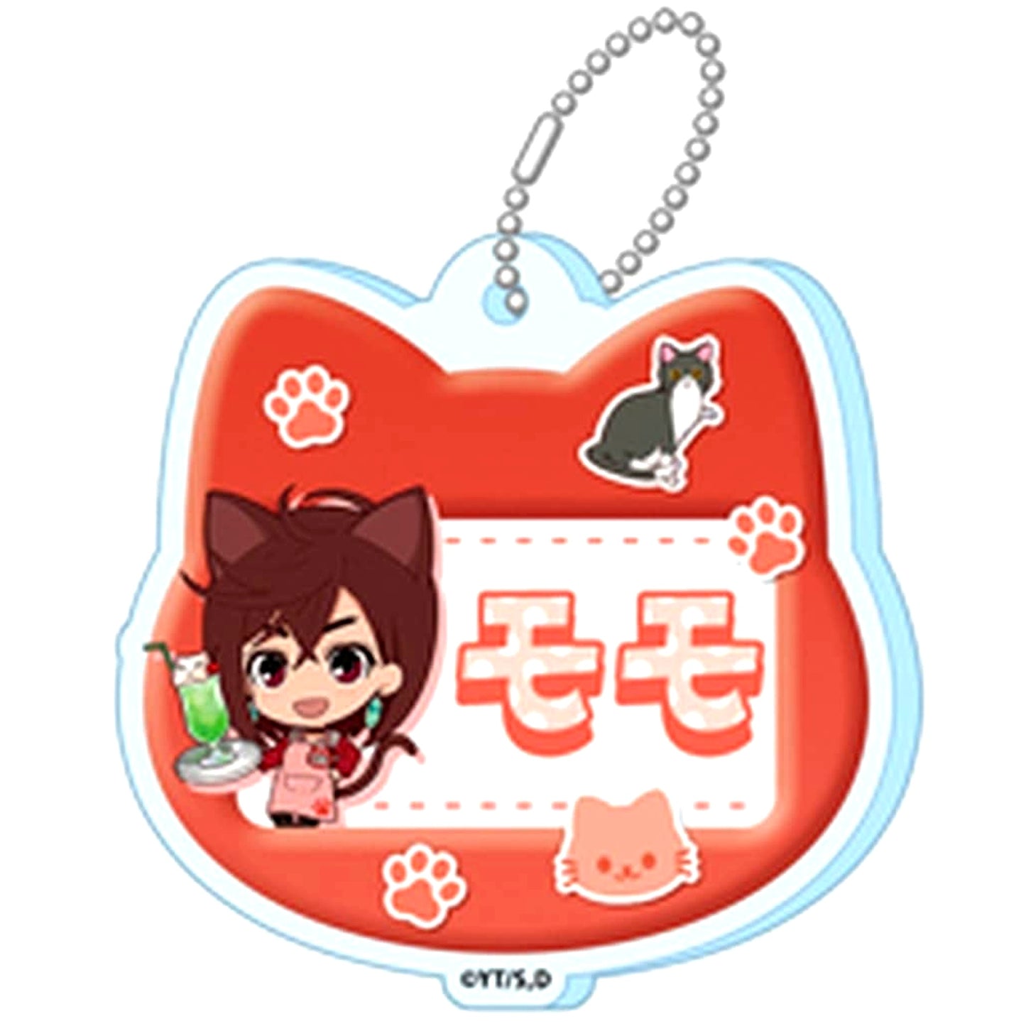 Dandadan Momo Ayase Name Tag Petit Choco Trading Acrylic Keychain Cat Cafe [USED]