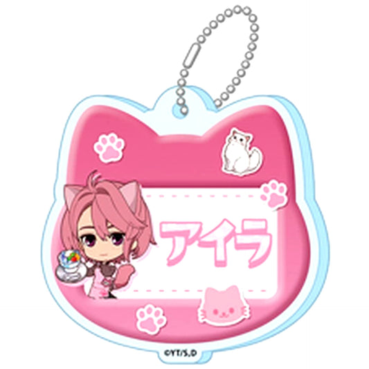 Dandadan Aira Shiratori Name Tag Puchi Choko Trading Acrylic Keychain Cat Cafe [USED]