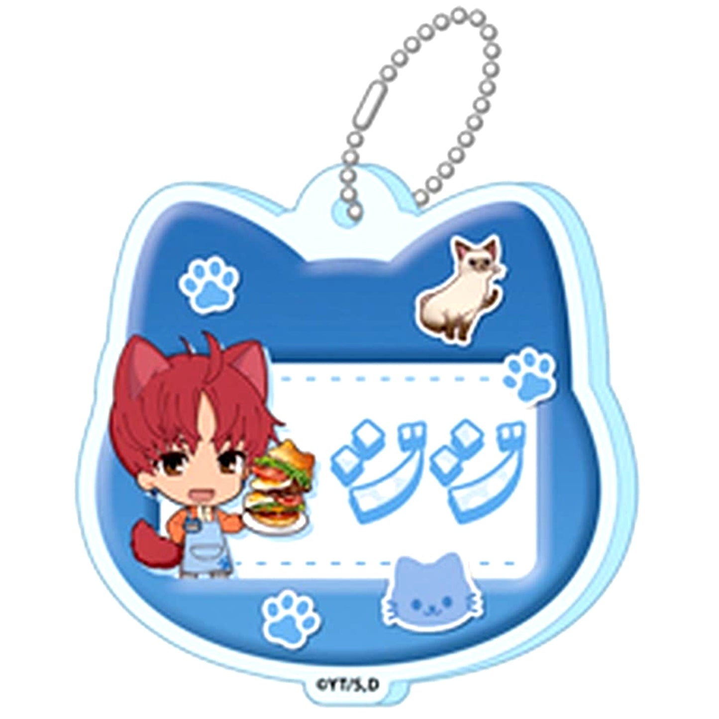 Dandadan Jin Enjoji Jiji Name Tag Petit Choco Trading Acrylic Keychain Cat Cafe [USED]