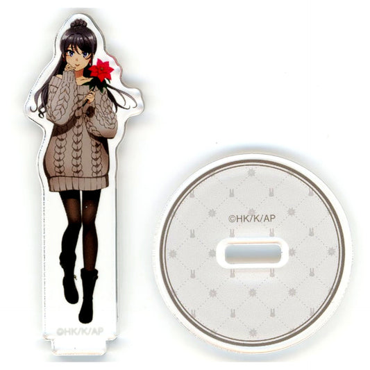 Mai Sakurajima Winter Full Body Mai Sakurajima Birthday 2025 Ver. Illustration Trading Acrylic Stand Rascal Does Not Dream of a Season Girl Mai Sakurajima Birthday Fair 2025 in Animate [USED]