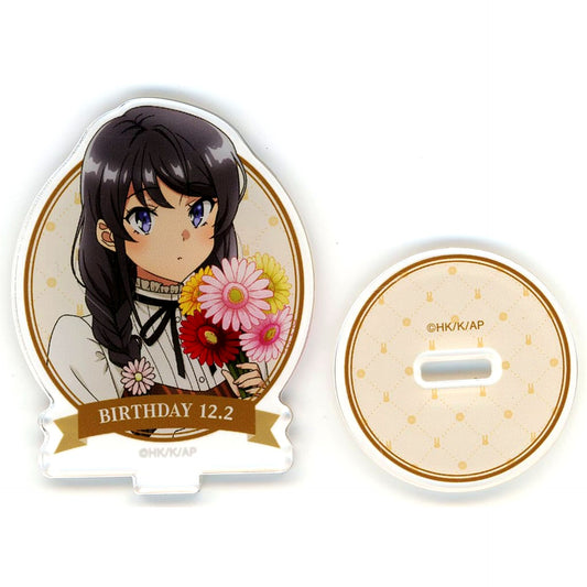 Mai Sakurajima Autumn Close-up Mai Sakurajima Birthday 2025 Ver. Illustration Trading Acrylic Stand Rascal Does Not Dream of a Season Girl Mai Sakurajima Birthday Fair 2025 in Animate [USED]