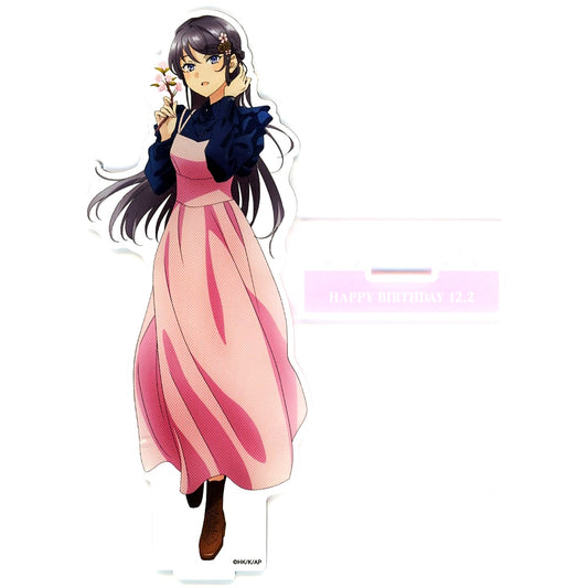 Mai Sakurajima Spring Mai Sakurajima Birthday 2025 Ver. Illustration BIG Acrylic Stand Rascal Does Not Dream of a Season Girl Mai Sakurajima Birthday Fair 2025 in Animate [USED]