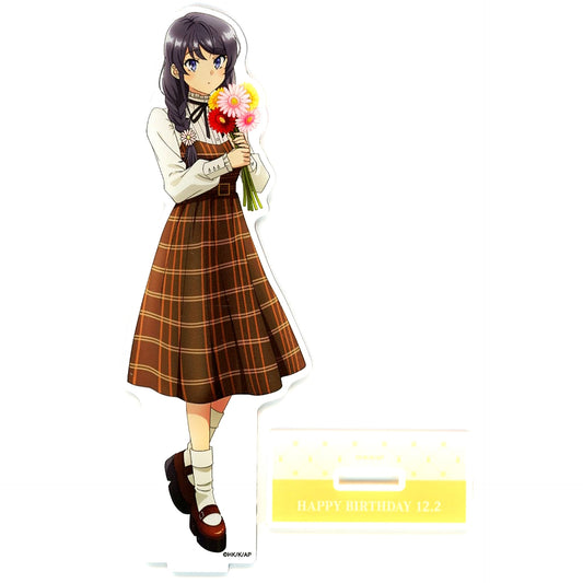 Mai Sakurajima Autumn Mai Sakurajima Birthday 2025 Ver. Illustration BIG Acrylic Stand Rascal Does Not Dream of a Season Girl Mai Sakurajima Birthday Fair 2025 in Animate [USED]