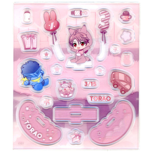 Torao Mido IDOLiSH7 Baby Komyu Acrylic Flake and Yurayura Stand [USED]