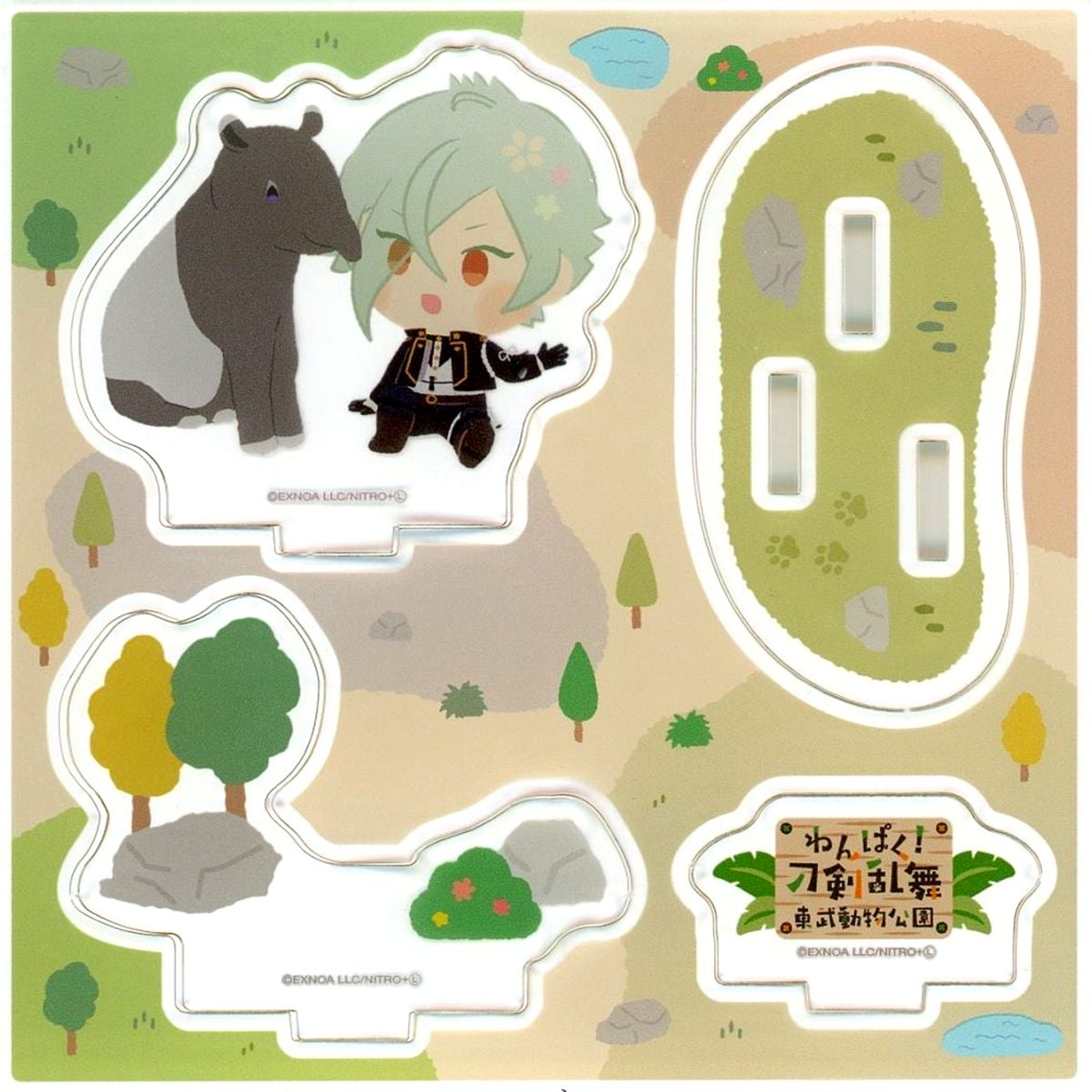 Hizamaru Wanpaku! Touken Ranbu x Tobu Zoo Acrylic Stand Plate [USED]