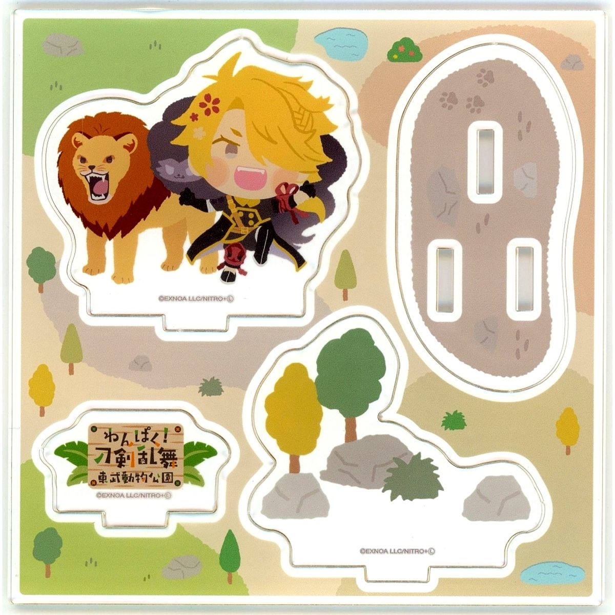 Shishiou Wanpaku! Touken Ranbu x Tobu Zoo Acrylic Stand Plate [USED]