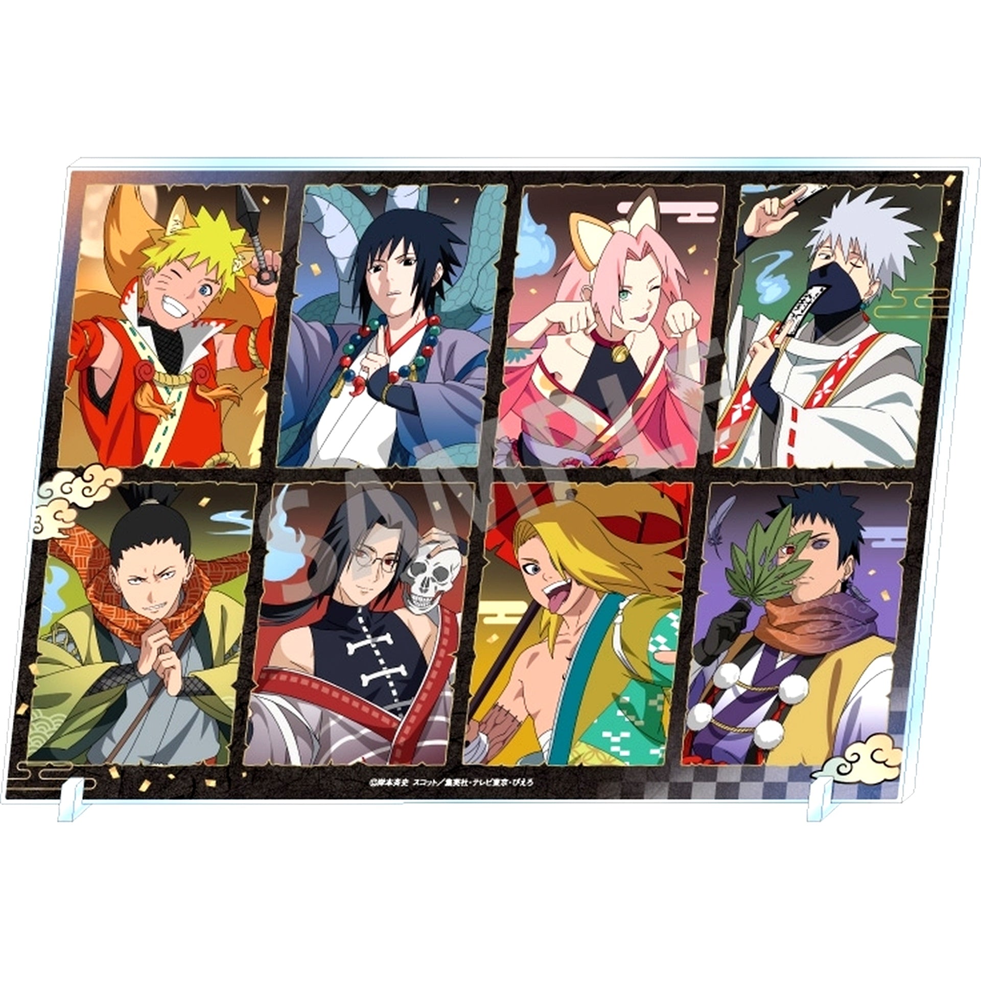 All Characters Yokai Arrangement Outfit A4 Acrylic Panel Naruto Shippuden [USED]