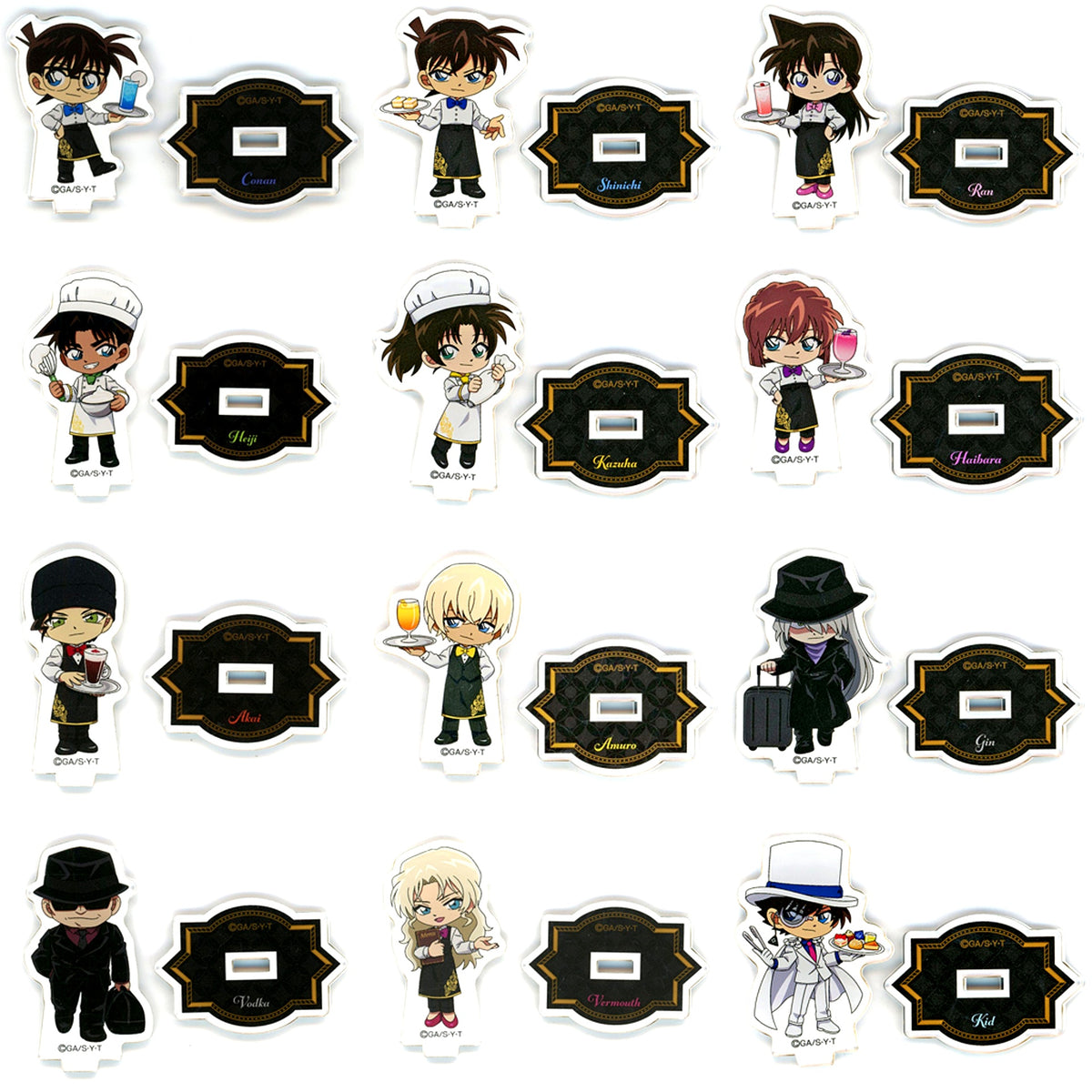 Set of 12 Hotel New Otani x Detective Conan Super Sweets Buffet Mini Acrylic Stand B [USED]