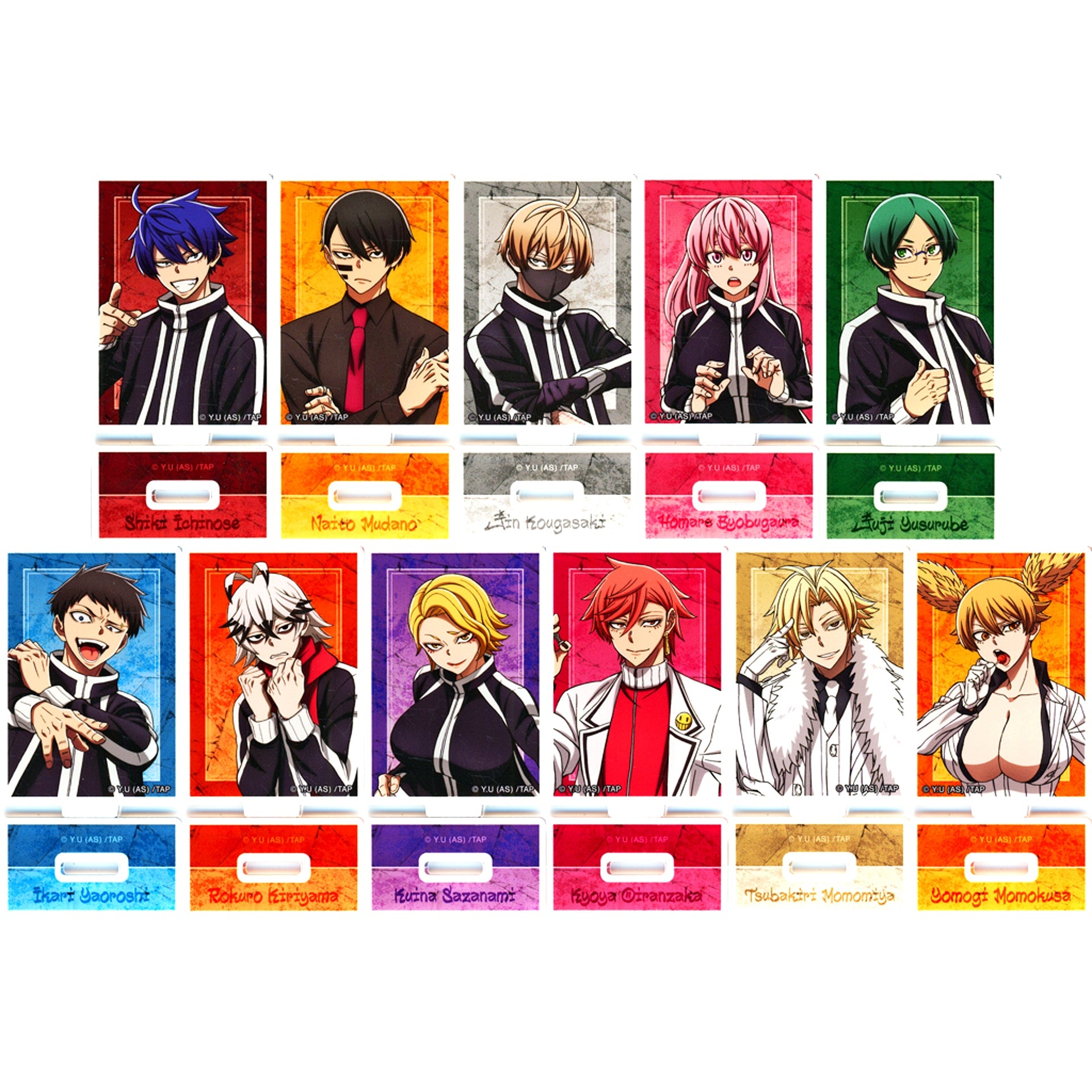 Set of 11 Tougen Anki Trading Acrylic Stand [USED]