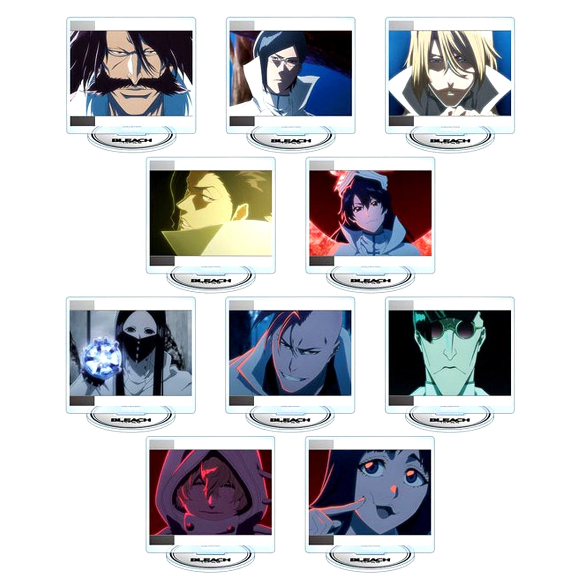 Set of 10 TV Anime BLEACH Thousand-Year Blood War Trading Scene Acrylic Stand Ver. B [USED]
