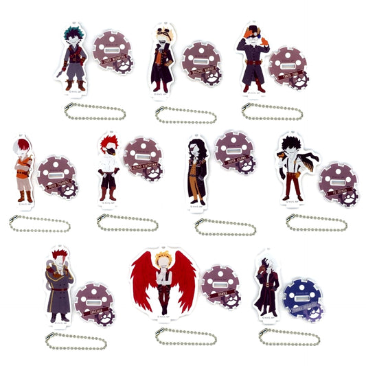 Set of 10 My Hero Academia Trading Acrylic Keychain with Stand Yuru Palette [USED]
