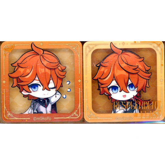 Tartaglia Colorful Night Banquet Series Stamp Function Standing Acrylic Block Genshin Impact [USED]