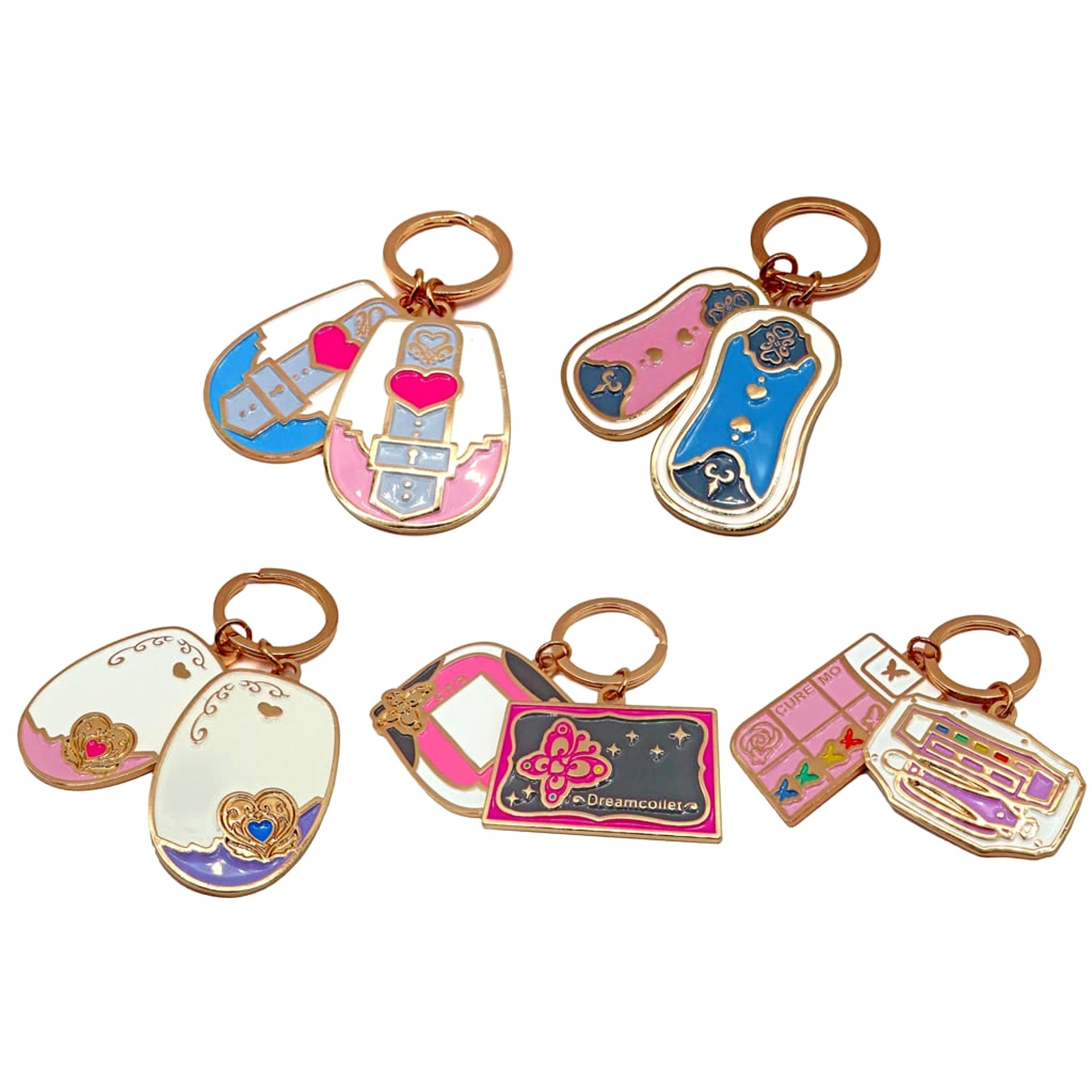 Pretty Cure All 5 Types Set Ichiban Kuji Forever Hearts! Metal Charm Prize F [USED]