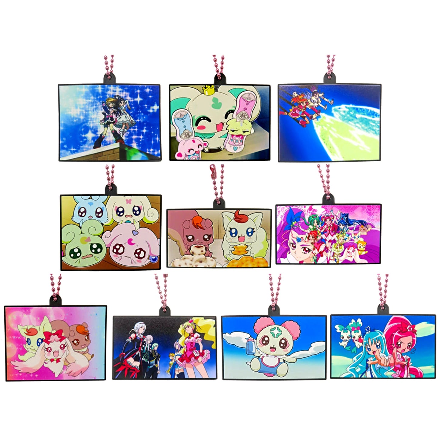 Pretty Cure Cure Black & Others All 10 Types Set Ichiban Kuji Forever Hearts! Memorable Scene Rubber Charm Prize H [USED]