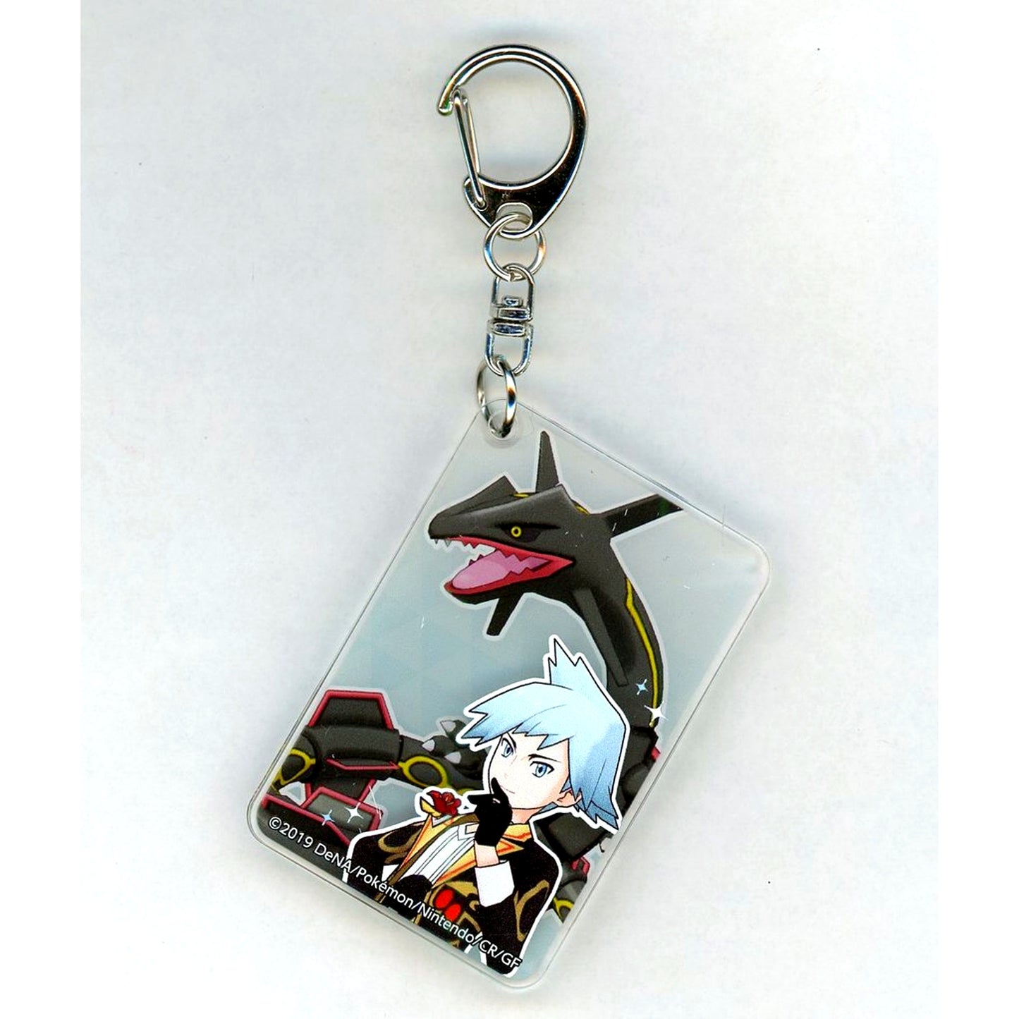 Steven 21 Anniv and Rayquaza Pokemon Masters EX Karaoke Manekineko Acrylic Keychain [USED]