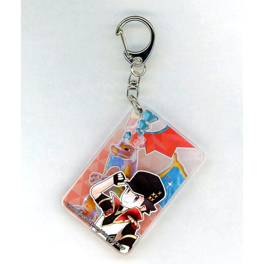Red 25 Anniversary & Charizard Pokemon Masters EX Acrylic Keychain Karaoke Manekineko [USED]