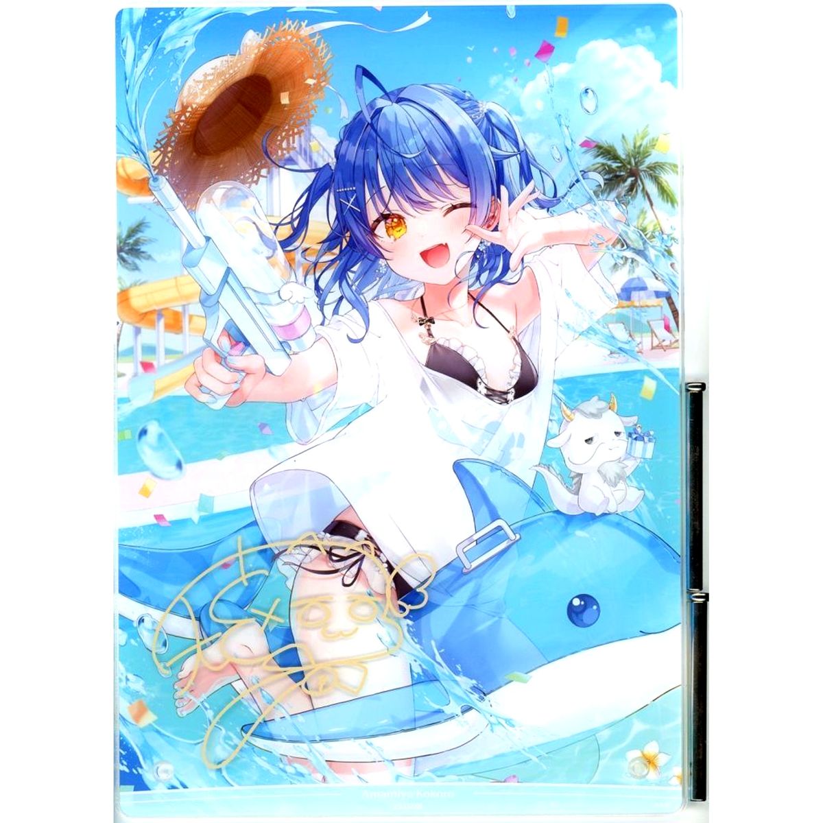 Amamiya Kokoro B5 Acrylic Panel Foil-pressed Autographed Virtual YouTuber Nijisanji 2025 Birthday Bundle Bonus [USED]