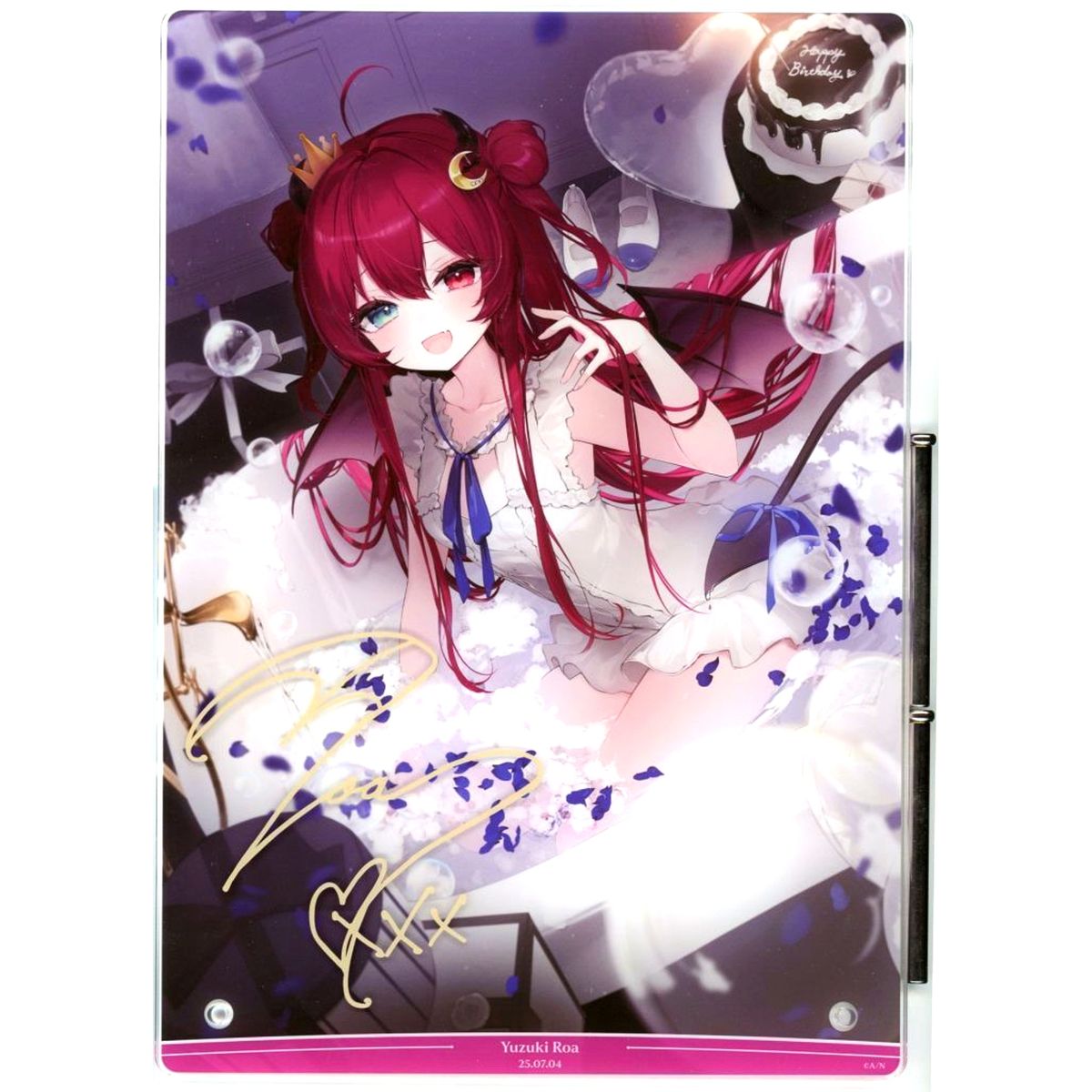 Yuzuki Roa Virtual YouTuber Nijisanji B5 Acrylic Panel Foil Stamped Reproduction Autograph Birthday 2025 Only Sold Separately [USED]