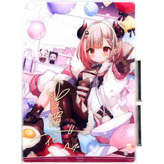 Naraka B5 Acrylic Panel Foil-pressed Autographed Virtual YouTuber Nijisanji 2025 Birthday Bundle Bonus [USED]