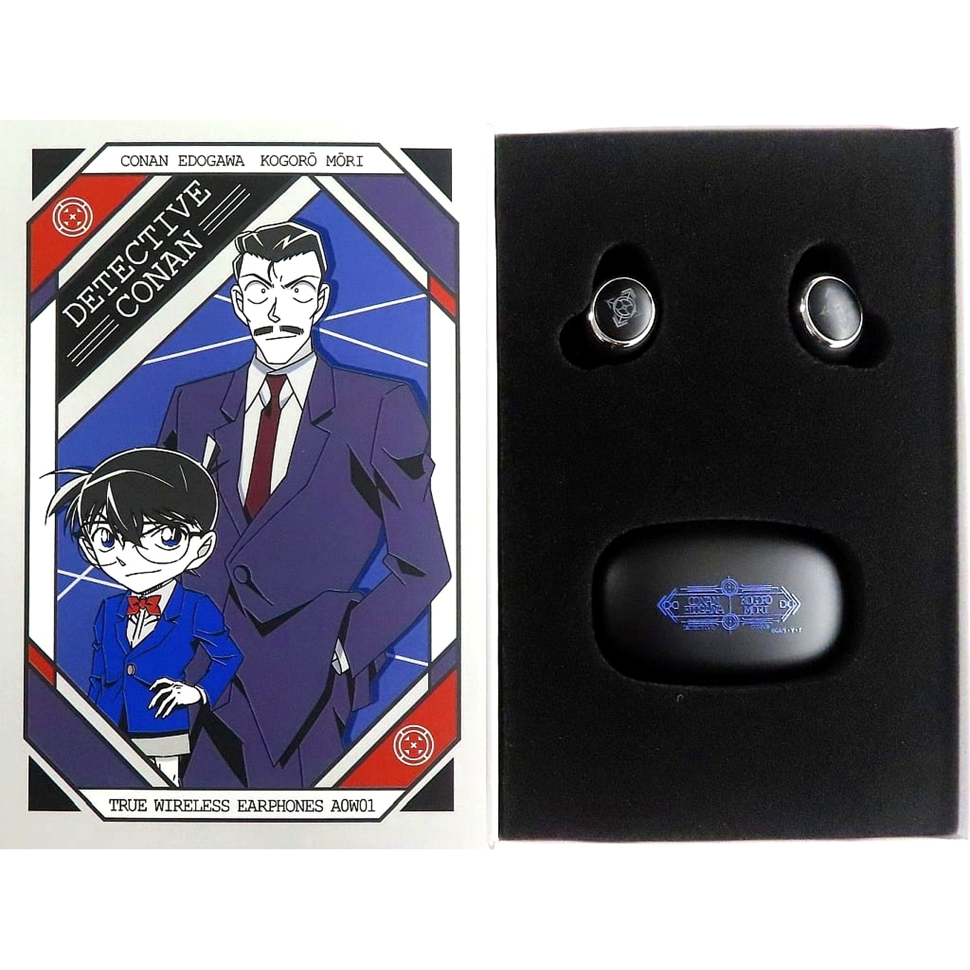 Conan Edogawa & Kogoro Mouri Detective Conan Model Wireless Earbuds ANIMA AOW01 x ONKYO [USED]