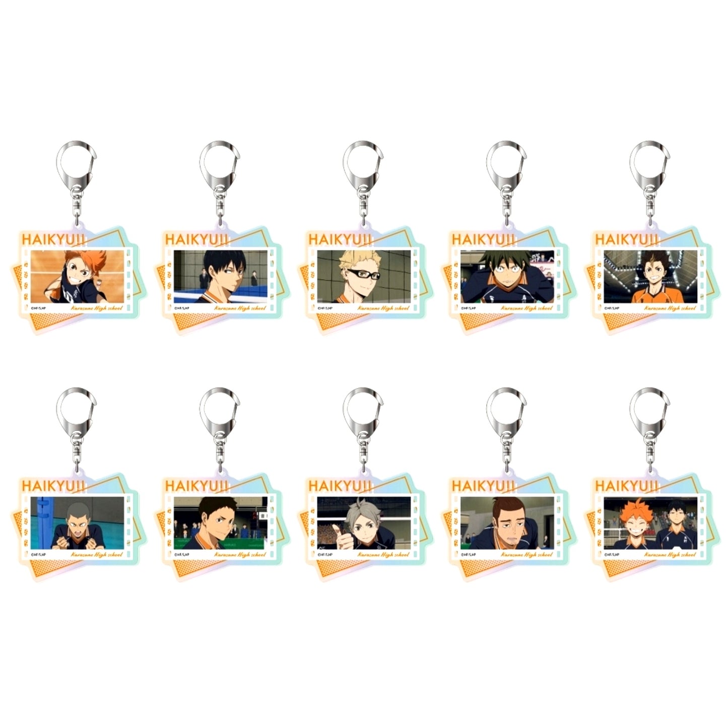 Set of 10 Haikyu!! The Movie Decisive Battle at the Garbage Dump Aurora Acrylic Keychain Karasuno High School BOX [USED]