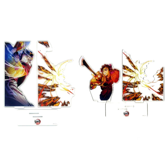 Set of 2 Layered Acrylic Stand Demon Slayer The Movie Infinity Castle Chapter 1 Akaza Returns 4th Key Visual Webshop Kuji Shinobu vs Doma B Prize [USED]