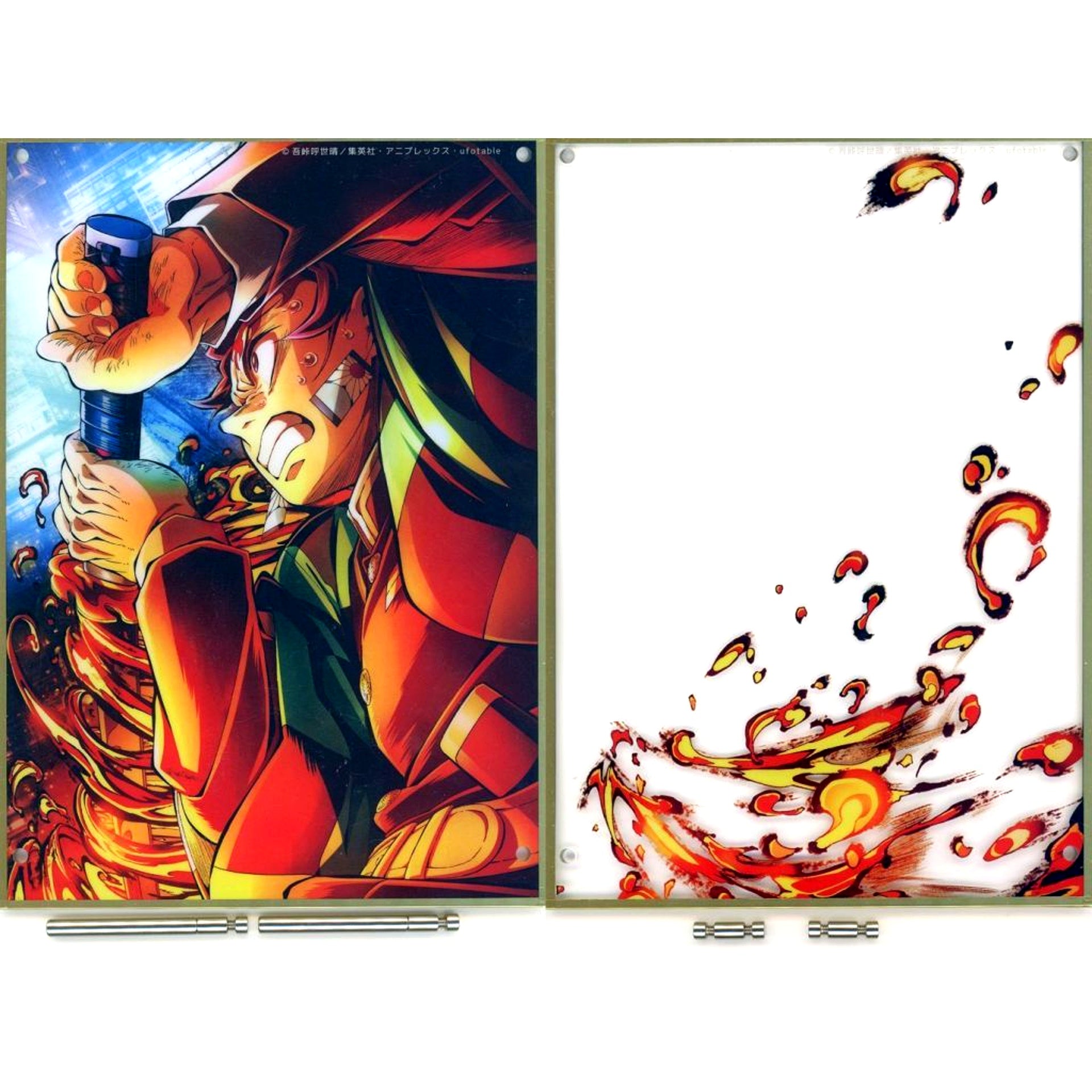 Tanjiro Kamado Big Layered Acrylic Panel Demon Slayer Infinity Castle Arc Chapter 1 Akaza Returns 3rd Key Visual WEBSHOP Lottery Tanjiro & Giyu vs Akaza Prize A [USED]