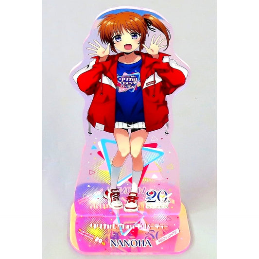 Nanoha Takamachi Aurora Acrylic Stand Magical Girl Lyrical Nanoha 20th Anniv Fan Party Lyrical Watch Party RED & WHITE [USED]