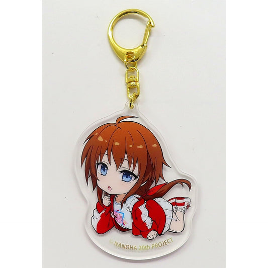 Stern Magical Girl Lyrical Nanoha 20th Anniv Fan Party Lyrical Watch Party RED and WHITE Random Acrylic Key Ring [USED]