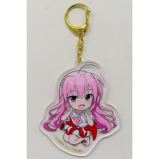 Kyrie Florian Magical Girl Lyrical Nanoha 20th Anniv Fan Party Lyrical Watch Party RED and WHITE Random Acrylic Key Ring [USED]