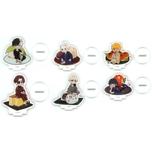 Set of 6 TV Anime WIND BREAKER 02. Wagashi ver. GraffArt Illustration Acrylic Petit Stand [USED]