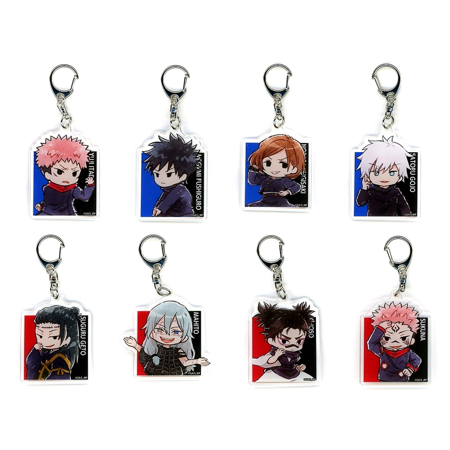 Set of 8 Jujutsu Kaisen Acrylic Keychain 14 GraffArt Illustration [USED]