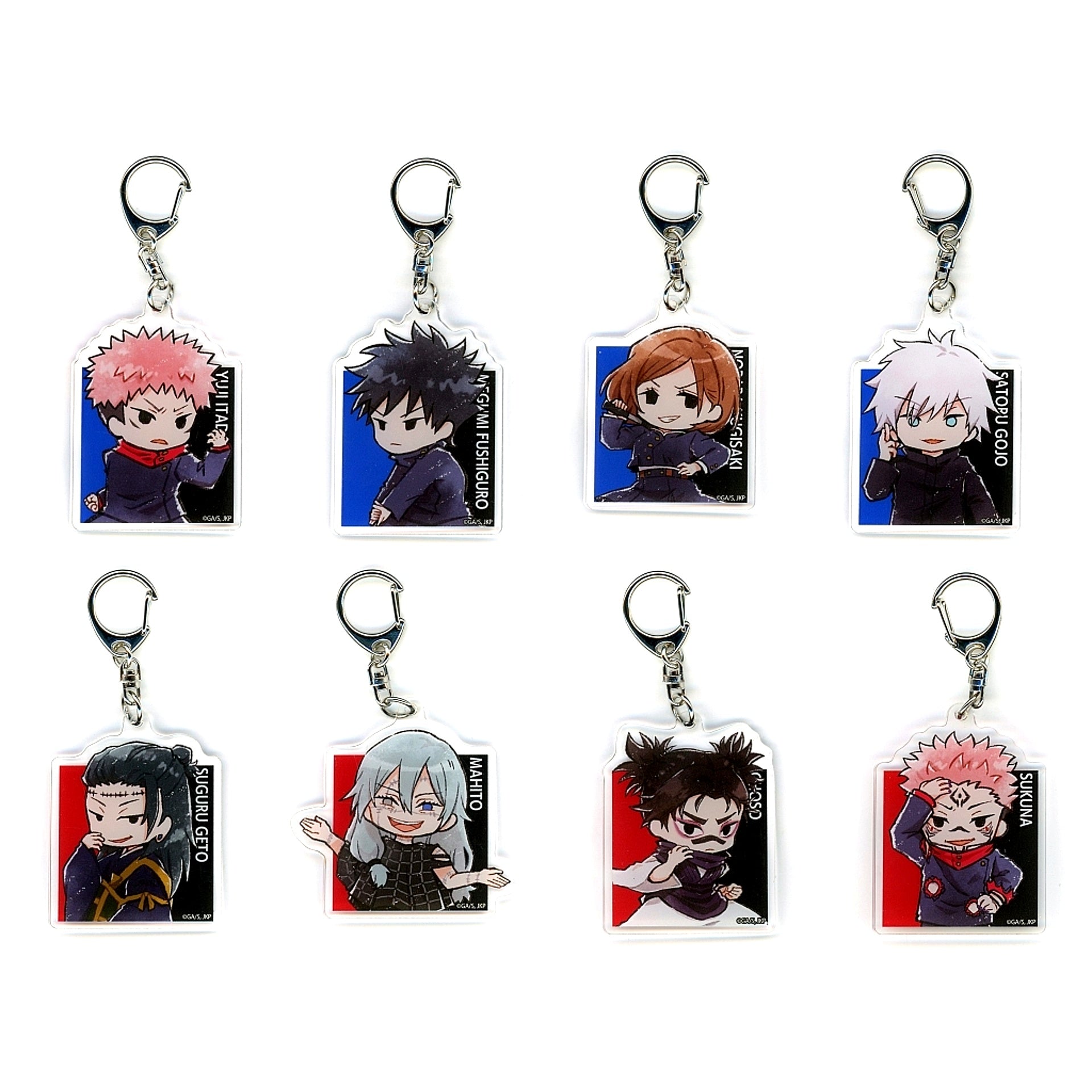Set of 8 Jujutsu Kaisen Acrylic Keychain 14 GraffArt Illustration [USED]