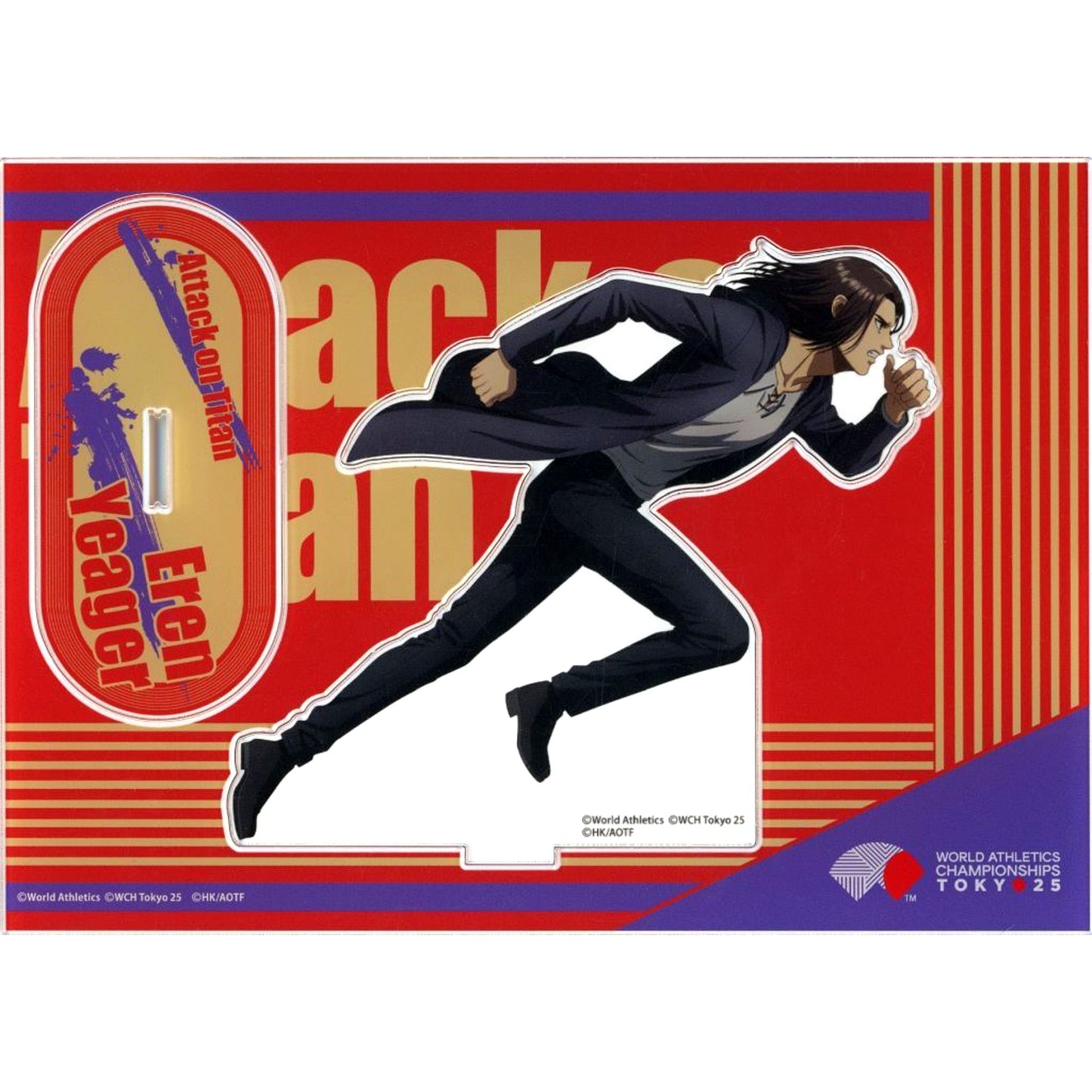 Eren Yeager Tokyo 2025 World Athletics Championships x Attack on Titan Acrylic Stand [USED]